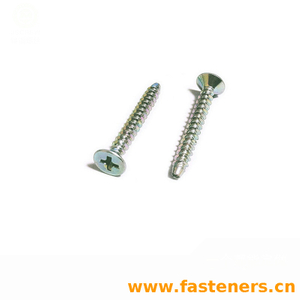 ASME B 18.6.4 Type II Cross Recessed Undercut Flat Countersunk Head Tapping Screws