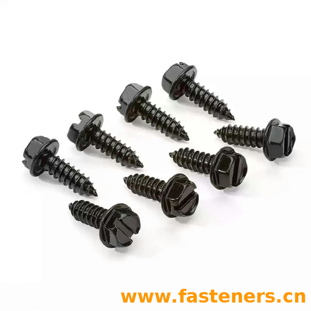 ASME B 18.6.4 Slotted Hex Washer Head Tapping Screws