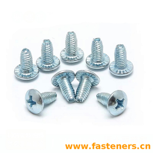 ASME B 18.6.4 Cross Recessed Big Flat Head Self-Tapping Screws（Blue White Zinc）