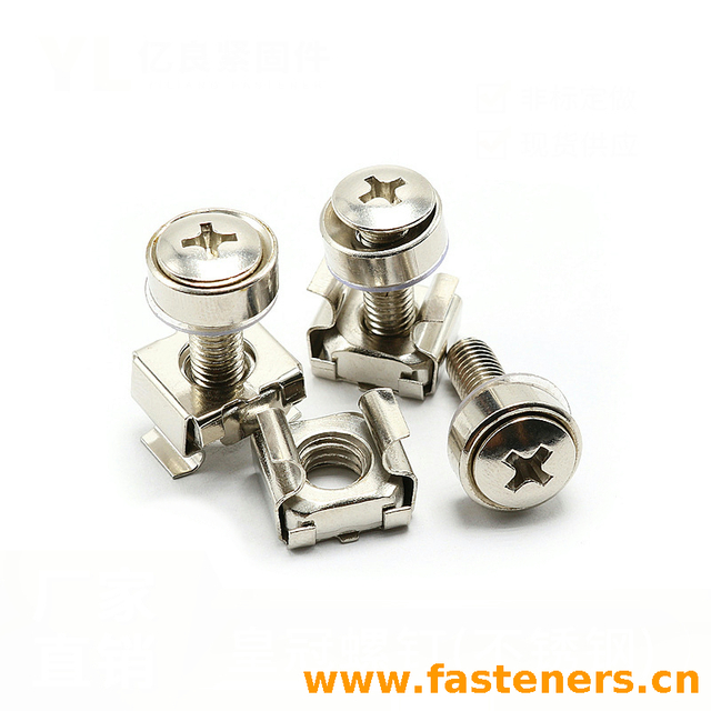 Industrial Crown Rack Screw Truss Head Bolt With Plastic Nylon Washers/Crown screw