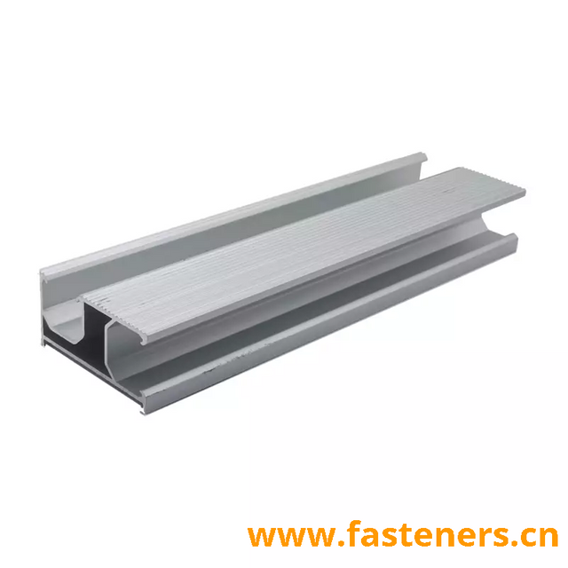 Solar Panel Brackets Aluminium Extrusion 6063 T5 Solar Panel Frames Aluminum Rail 