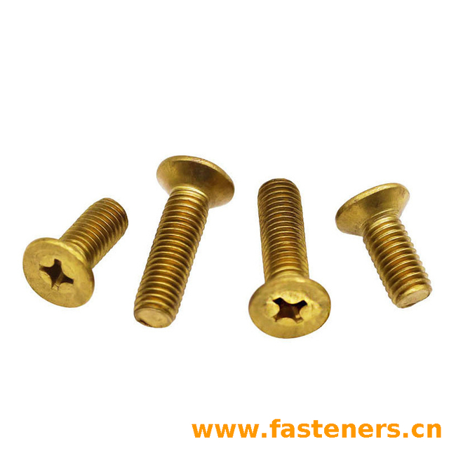 GB/T819 Countersunk Flat Head Screws With Cross Recess Brass Material
