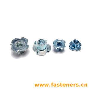 Din1624 T Nut 4 Prong Nut Locking Nut For Furniture