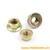 DIN6923 Carbon steel high strength yellow zinc flange nut