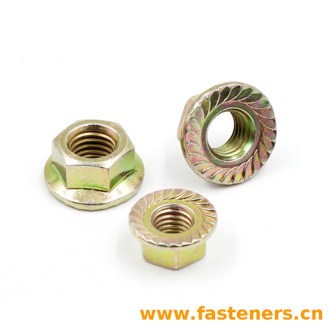 DIN6923 Carbon steel high strength yellow zinc flange nut