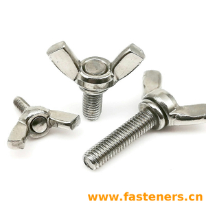 DIN318 Wing Screws With Edged Wings Hand Tighten Butterfly Ear Wing Head Thumb Screw Thumbscrew Adjust Bolt