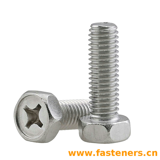 GB/T29.2 Cross Recessed Hexagon Bolts with Indentation