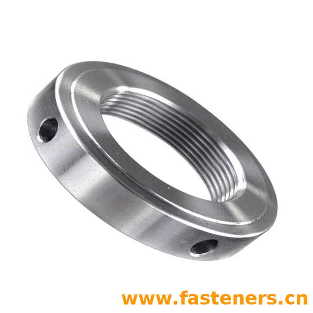 DIN1816 Round Nut with Set Pin Holes Inside, ISO Metric Fine Thread