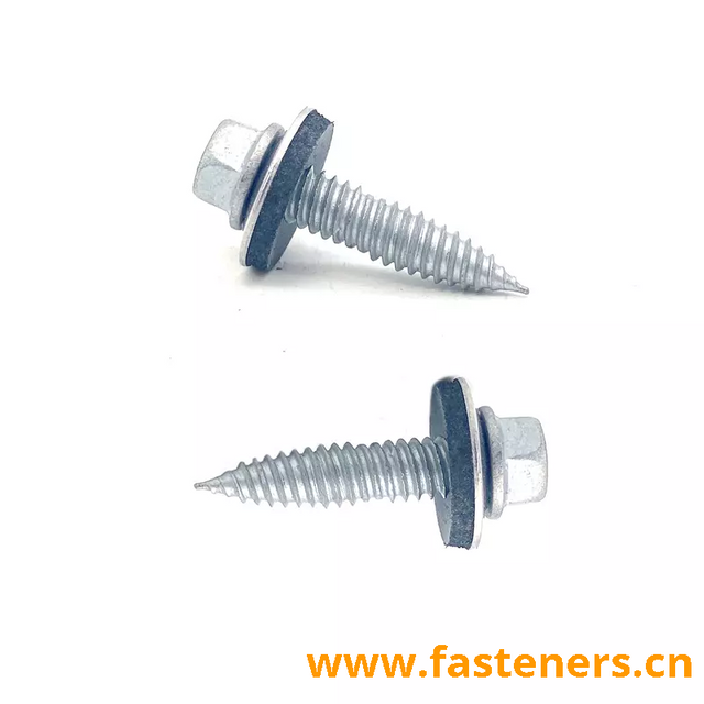 SS304 SS410 Solar Photovoltaic System Hex Flange Self Tapping Bi-metal Screw 