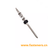 Stainless Steel Metric Hanger Bolt with Three Hexagon Flange Nuts 