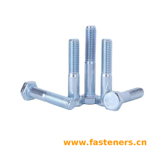 DIN931 Hexagon Head Bolts Half thread，Blue White Zinc