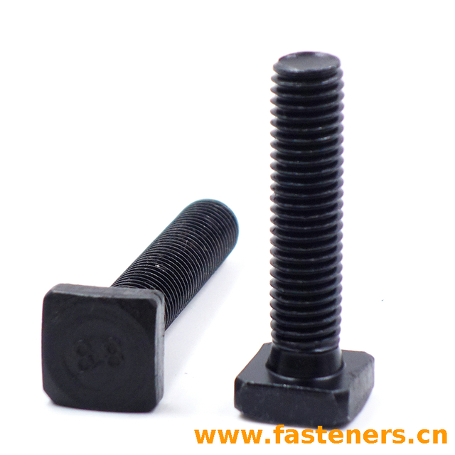 BS916 Square Head Screws faced under head with B.S.Threads