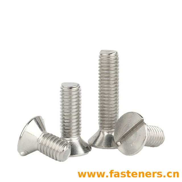 ANSI/ASME B18.6.3 Slotted 100 Deg Flat Countersunk Head Screws (machine Screws Only)