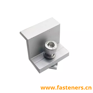 Solar Mounting Structure Anodized Aluminum End Clamp with Socket Bolt And Nut 