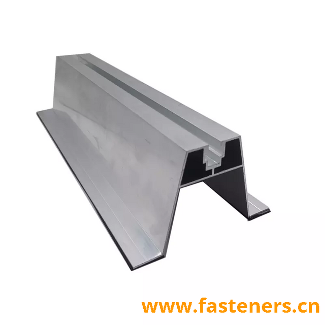 Solar Panel Mounting Structure Frame AL6005/AL6063 Trapezoidal Aluminum Rail Profile 