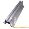 Trapezoidal AL6005 Oxidation Solar Panel Mounting Aluminum Extrusion Rail 